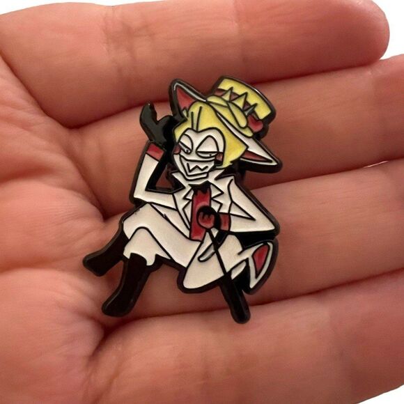 Hazbin Hotel Lucifer Morningstar Enamel Pin - Picture 5 of 8